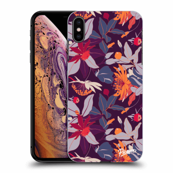 Szilikon tok erre a típusra Apple iPhone XS Max - Purple Leaf