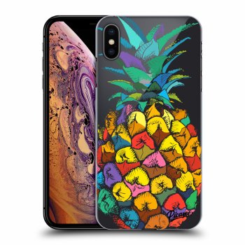 Picasee átlátszó szilikon tok az alábbi mobiltelefonokra Apple iPhone XS Max - Pineapple