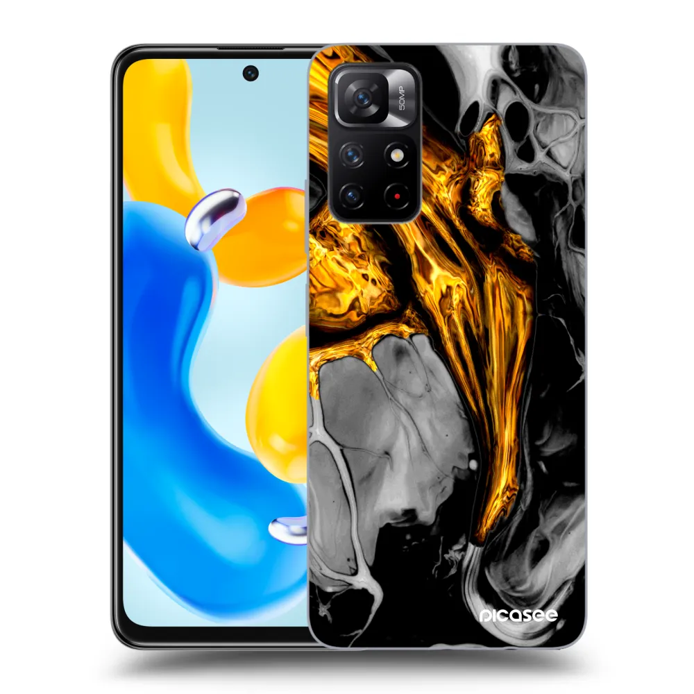 Picasee ULTIMATE CASE Xiaomi Redmi Note 11S 5G - készülékre - Black Gold