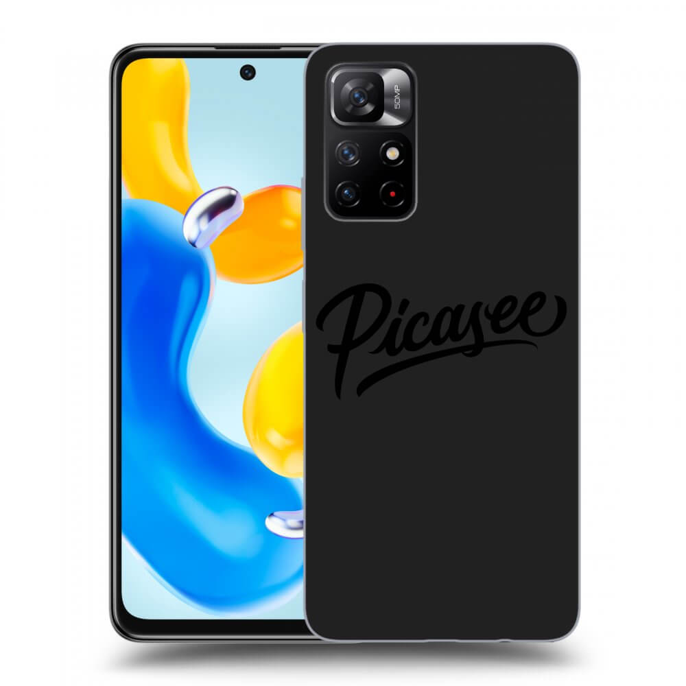 Picasee fekete szilikon tok az alábbi mobiltelefonokra Xiaomi Redmi Note 11S 5G - Picasee - old logo - black