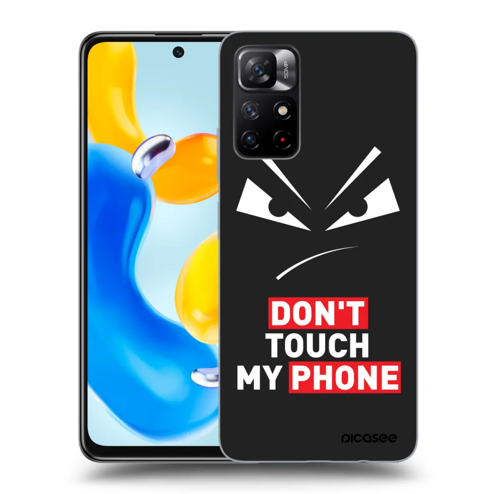 Picasee fekete szilikon tok az alábbi mobiltelefonokra Xiaomi Redmi Note 11S 5G - Evil Eye - Transparent