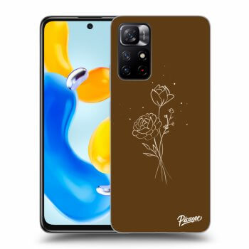 Szilikon tok erre a típusra Xiaomi Redmi Note 11S 5G - Brown flowers