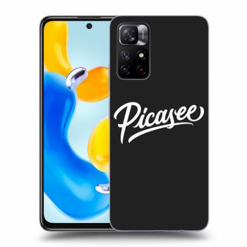 Picasee fekete szilikon tok az alábbi mobiltelefonokra Xiaomi Redmi Note 11S 5G - Picasee - old logo - white