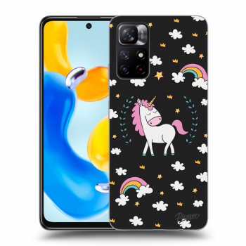 Picasee fekete szilikon tok az alábbi mobiltelefonokra Xiaomi Redmi Note 11S 5G - Unicorn star heaven