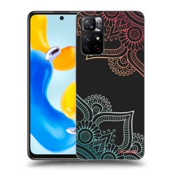 Picasee fekete szilikon tok az alábbi mobiltelefonokra Xiaomi Redmi Note 11S 5G - Flowers pattern