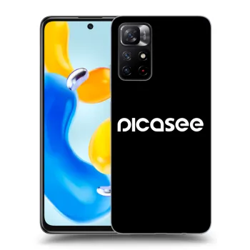 Picasee fekete szilikon tok az alábbi mobiltelefonokra Xiaomi Redmi Note 11S 5G - Picasee - new logo - white