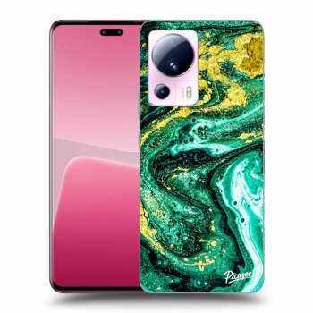 Picasee átlátszó szilikon tok az alábbi mobiltelefonokra Xiaomi 13 Lite - Green Gold