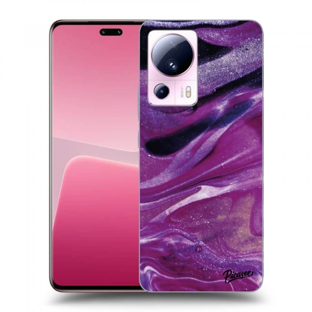 Picasee átlátszó szilikon tok az alábbi mobiltelefonokra Xiaomi 13 Lite - Purple glitter