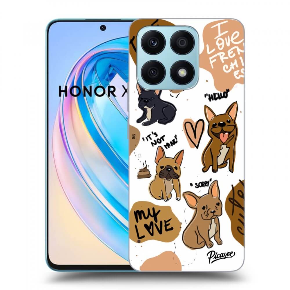 Picasee fekete szilikon tok az alábbi mobiltelefonokra Honor X8a - Frenchies