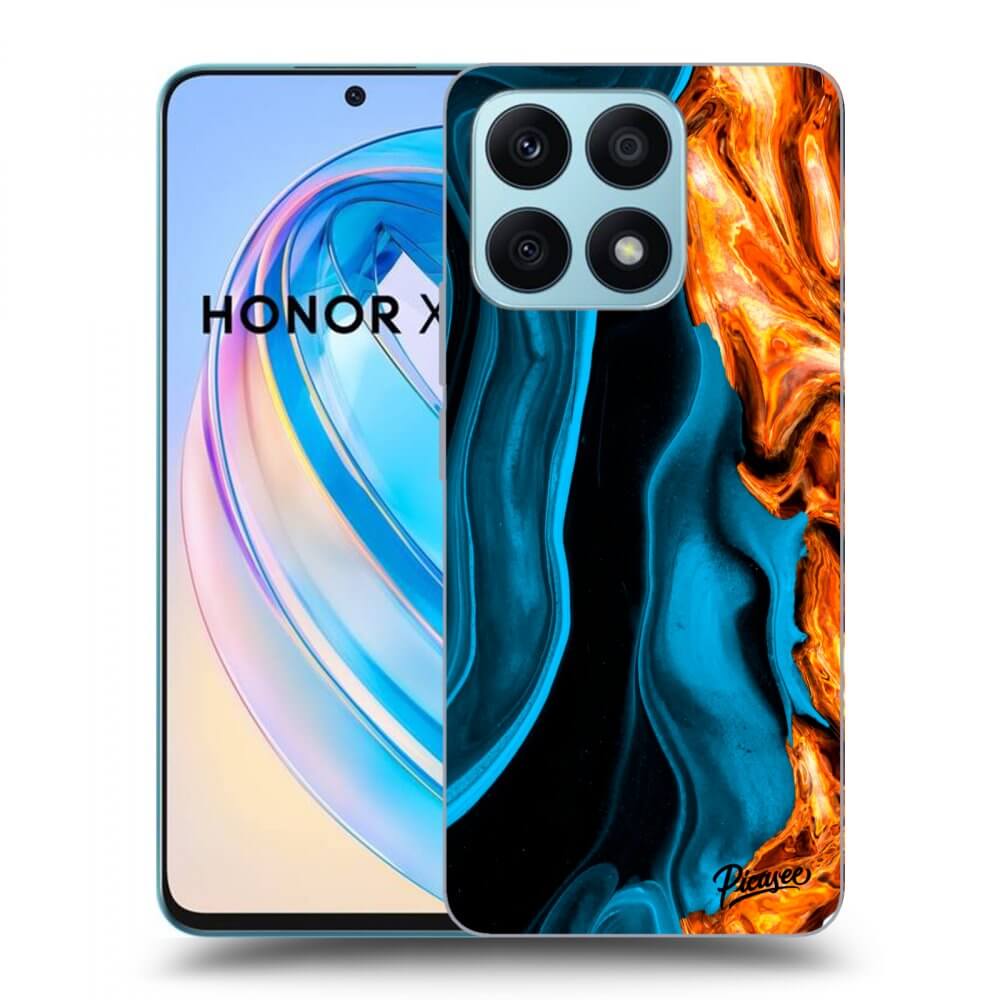 Picasee fekete szilikon tok az alábbi mobiltelefonokra Honor X8a - Gold blue