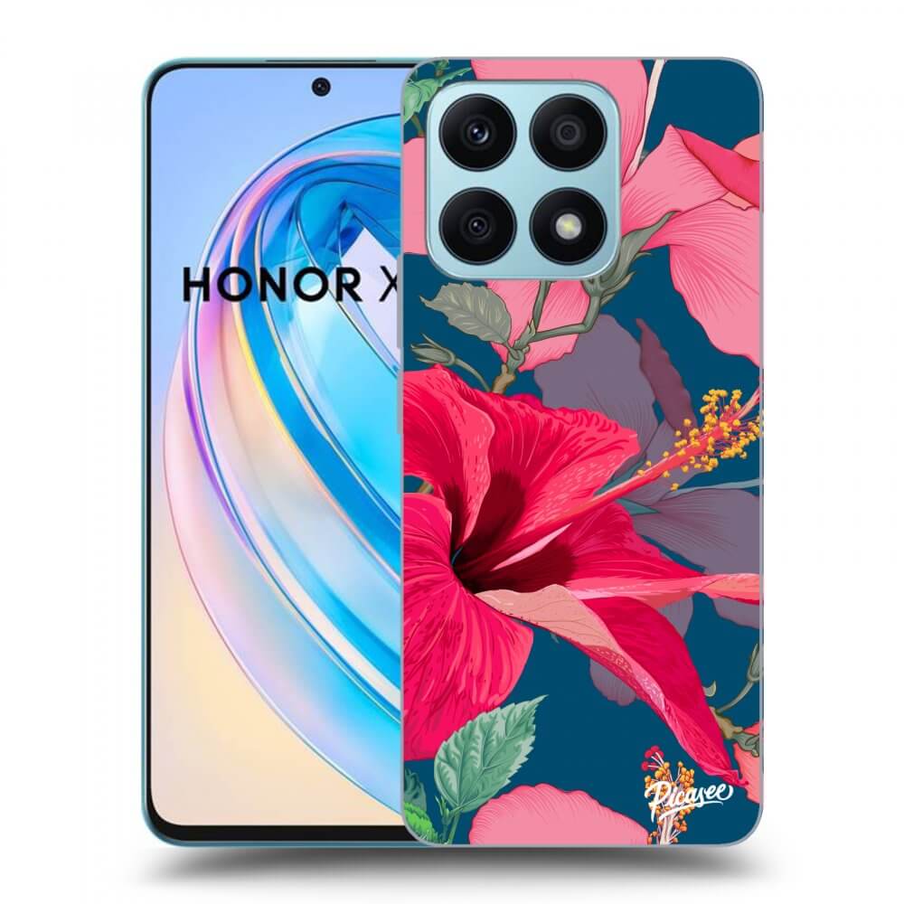 Picasee átlátszó szilikon tok az alábbi mobiltelefonokra Honor X8a - Hibiscus