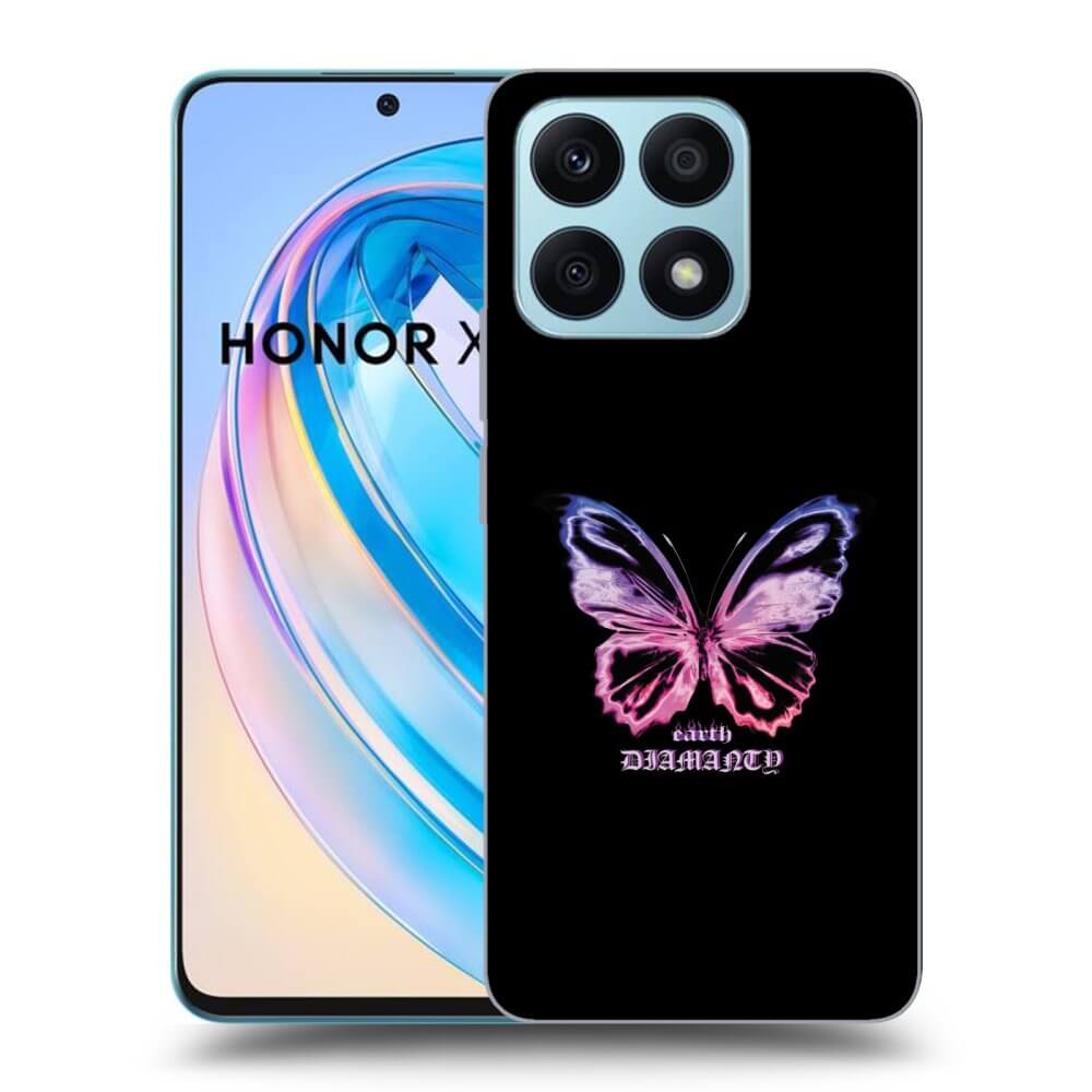 Picasee fekete szilikon tok az alábbi mobiltelefonokra Honor X8a - Diamanty Purple