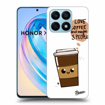 Picasee fekete szilikon tok az alábbi mobiltelefonokra Honor X8a - Cute coffee