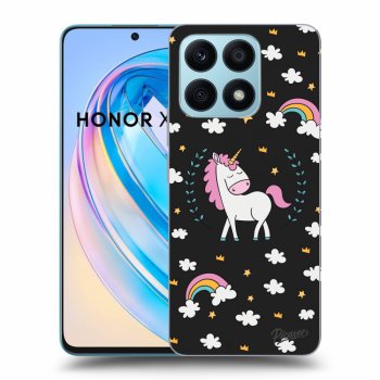 Picasee fekete szilikon tok az alábbi mobiltelefonokra Honor X8a - Unicorn star heaven