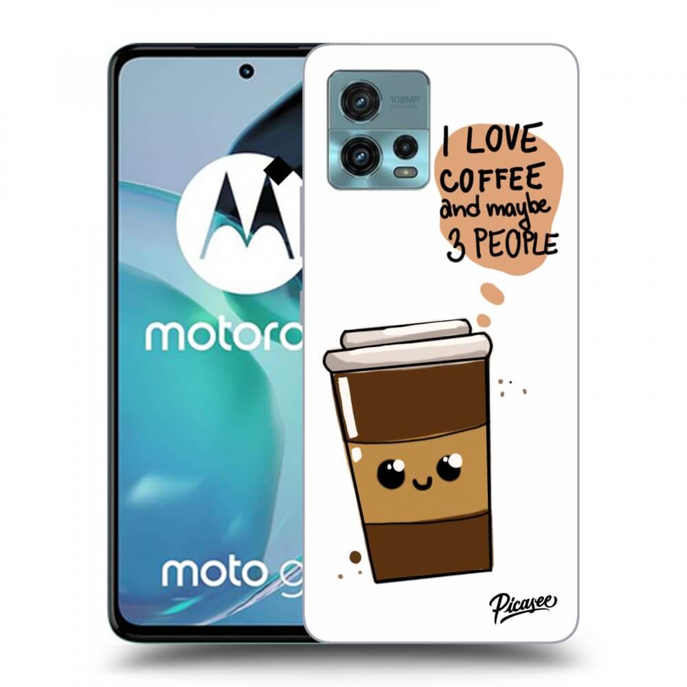 Picasee fekete szilikon tok az alábbi mobiltelefonokra Motorola Moto G72 - Cute coffee
