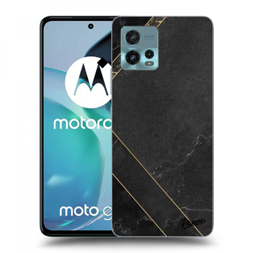 Picasee fekete szilikon tok az alábbi mobiltelefonokra Motorola Moto G72 - Black tile