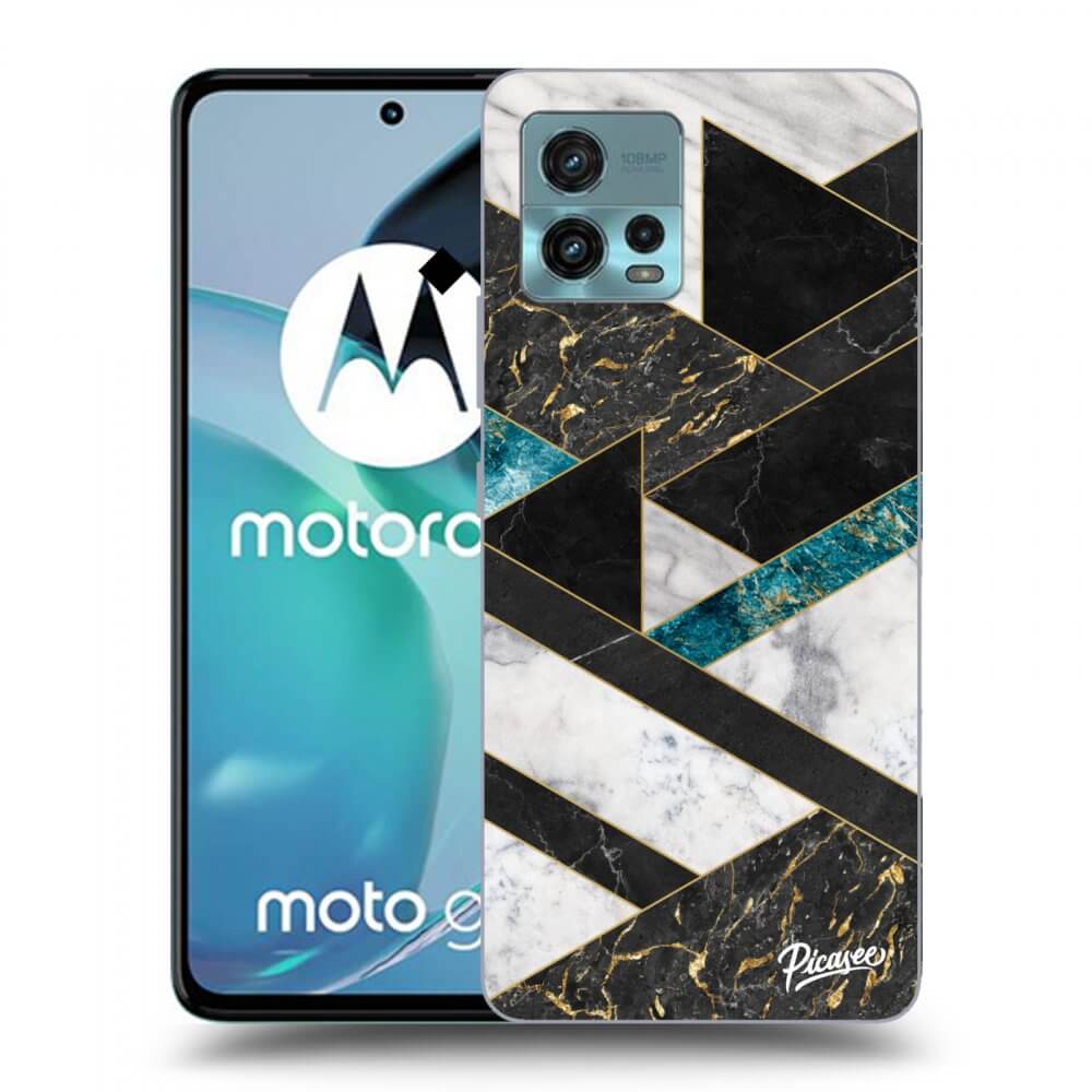 Picasee fekete szilikon tok az alábbi mobiltelefonokra Motorola Moto G72 - Dark geometry