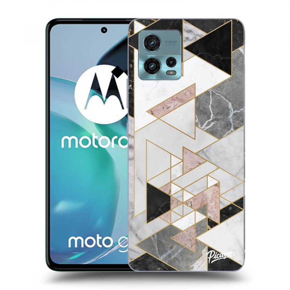 Picasee fekete szilikon tok az alábbi mobiltelefonokra Motorola Moto G72 - Light geometry