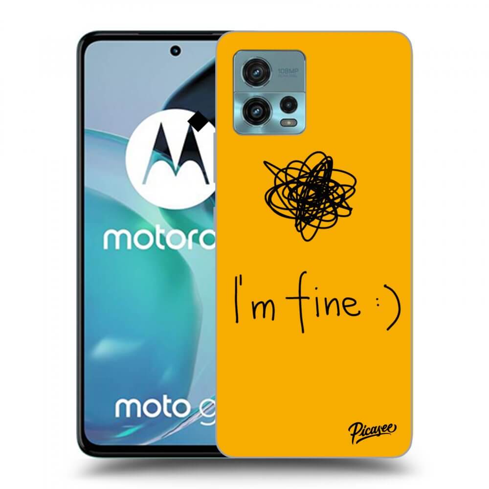 Fekete Szilikon Tok Az Alábbi Mobiltelefonokra Motorola Moto G72 - I Am Fine