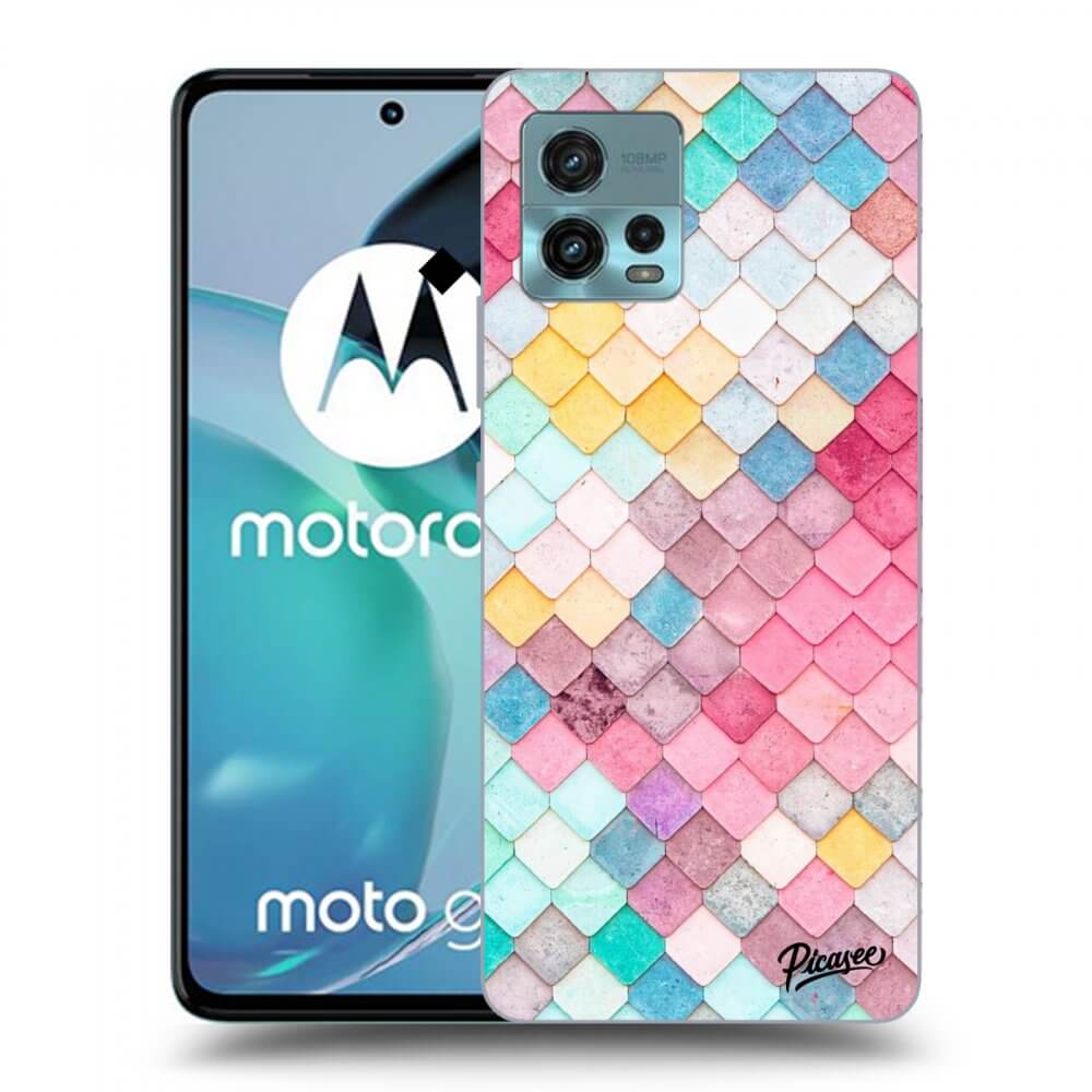 Picasee fekete szilikon tok az alábbi mobiltelefonokra Motorola Moto G72 - Colorful roof