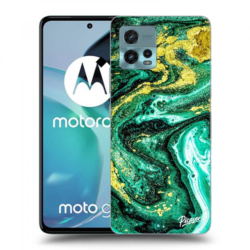 Picasee fekete szilikon tok az alábbi mobiltelefonokra Motorola Moto G72 - Green Gold