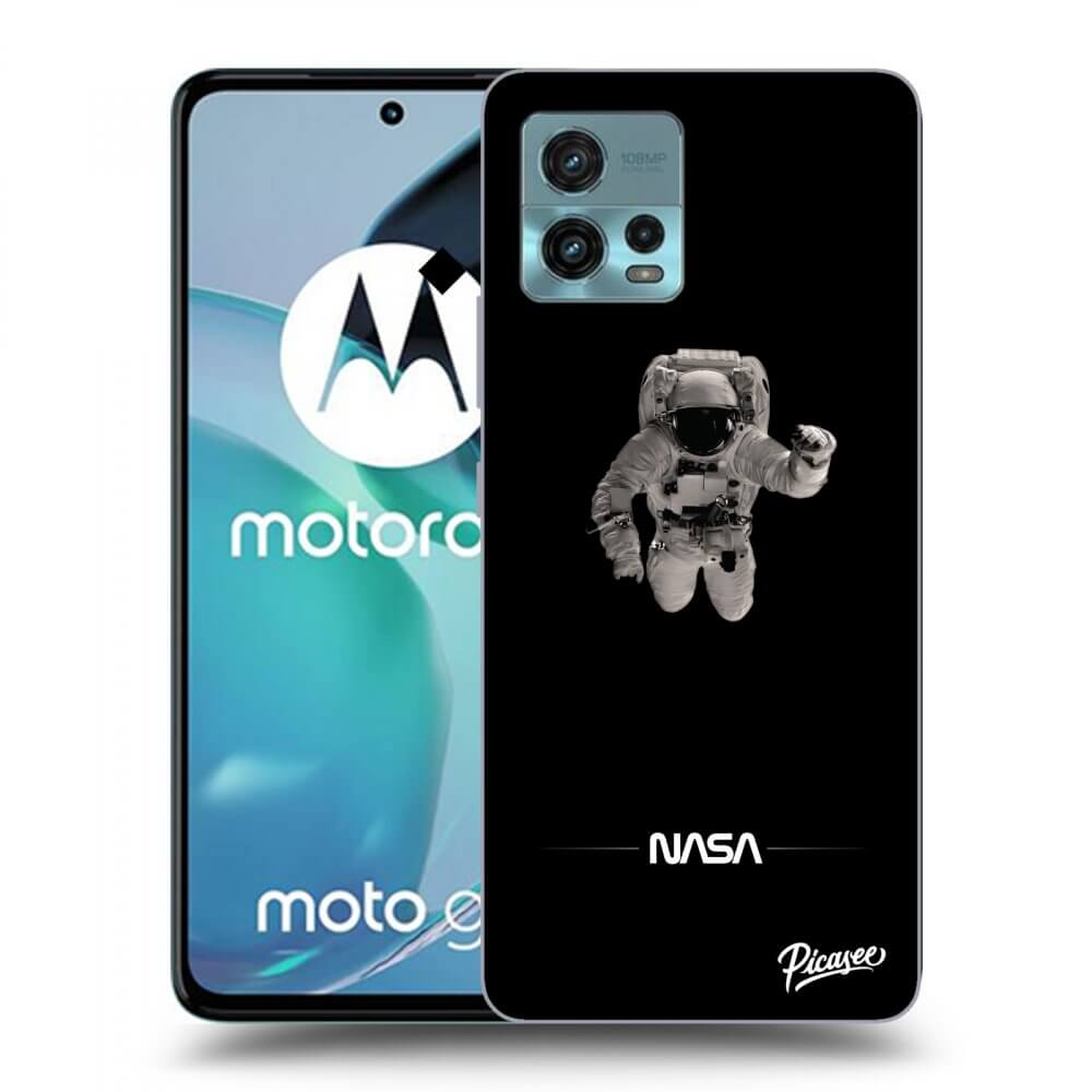 Picasee fekete szilikon tok az alábbi mobiltelefonokra Motorola Moto G72 - Astronaut Minimal