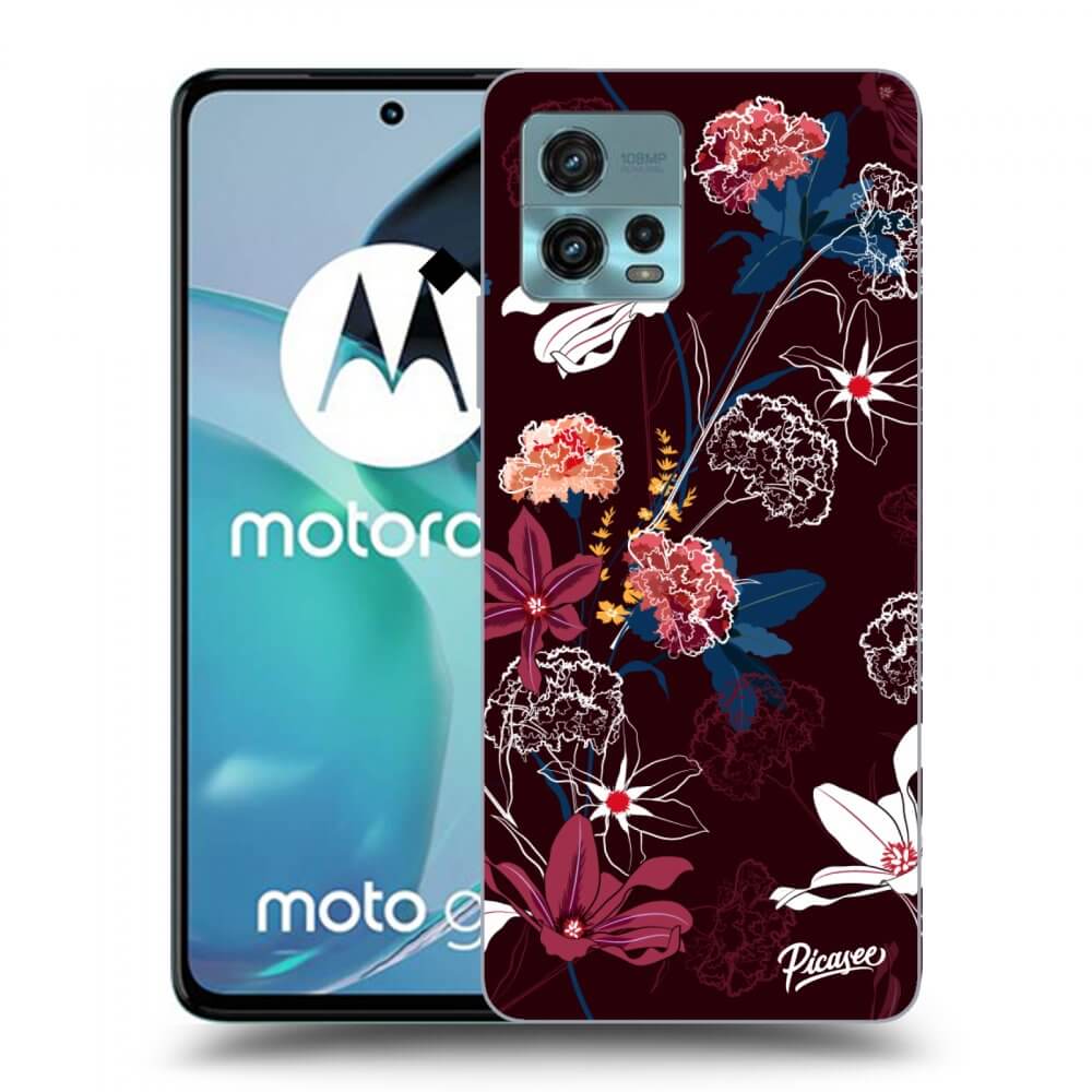Picasee fekete szilikon tok az alábbi mobiltelefonokra Motorola Moto G72 - Dark Meadow