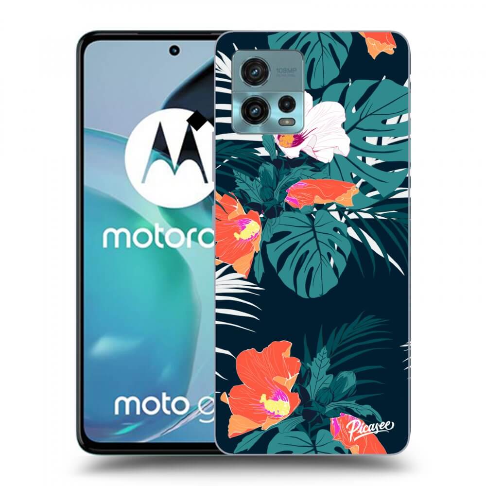 Picasee fekete szilikon tok az alábbi mobiltelefonokra Motorola Moto G72 - Monstera Color