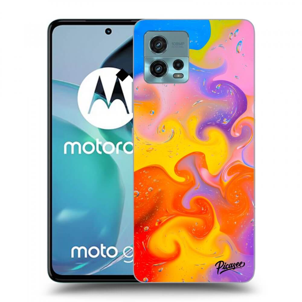 Picasee fekete szilikon tok az alábbi mobiltelefonokra Motorola Moto G72 - Bubbles