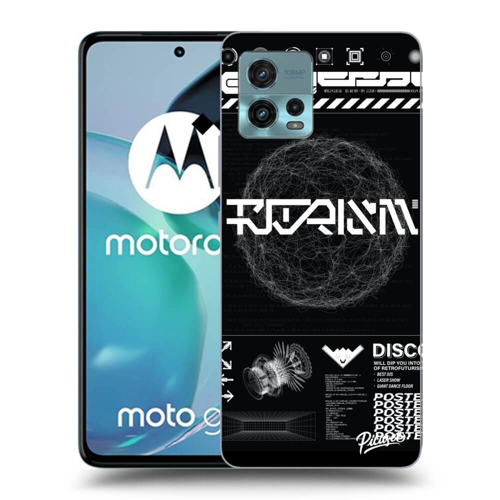 Picasee átlátszó szilikon tok az alábbi mobiltelefonokra Motorola Moto G72 - BLACK DISCO