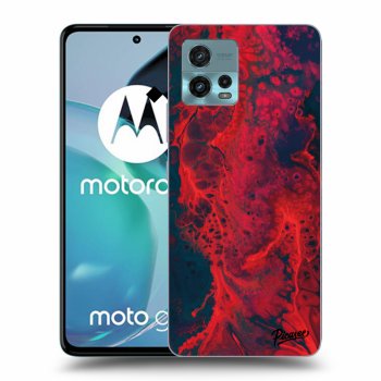 Picasee fekete szilikon tok az alábbi mobiltelefonokra Motorola Moto G72 - Organic red
