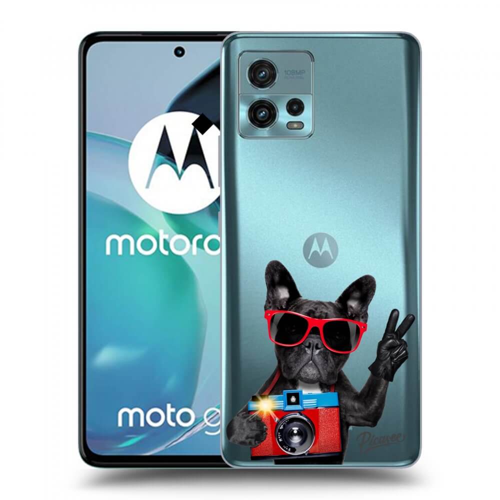 Picasee átlátszó szilikon tok az alábbi mobiltelefonokra Motorola Moto G72 - French Bulldog