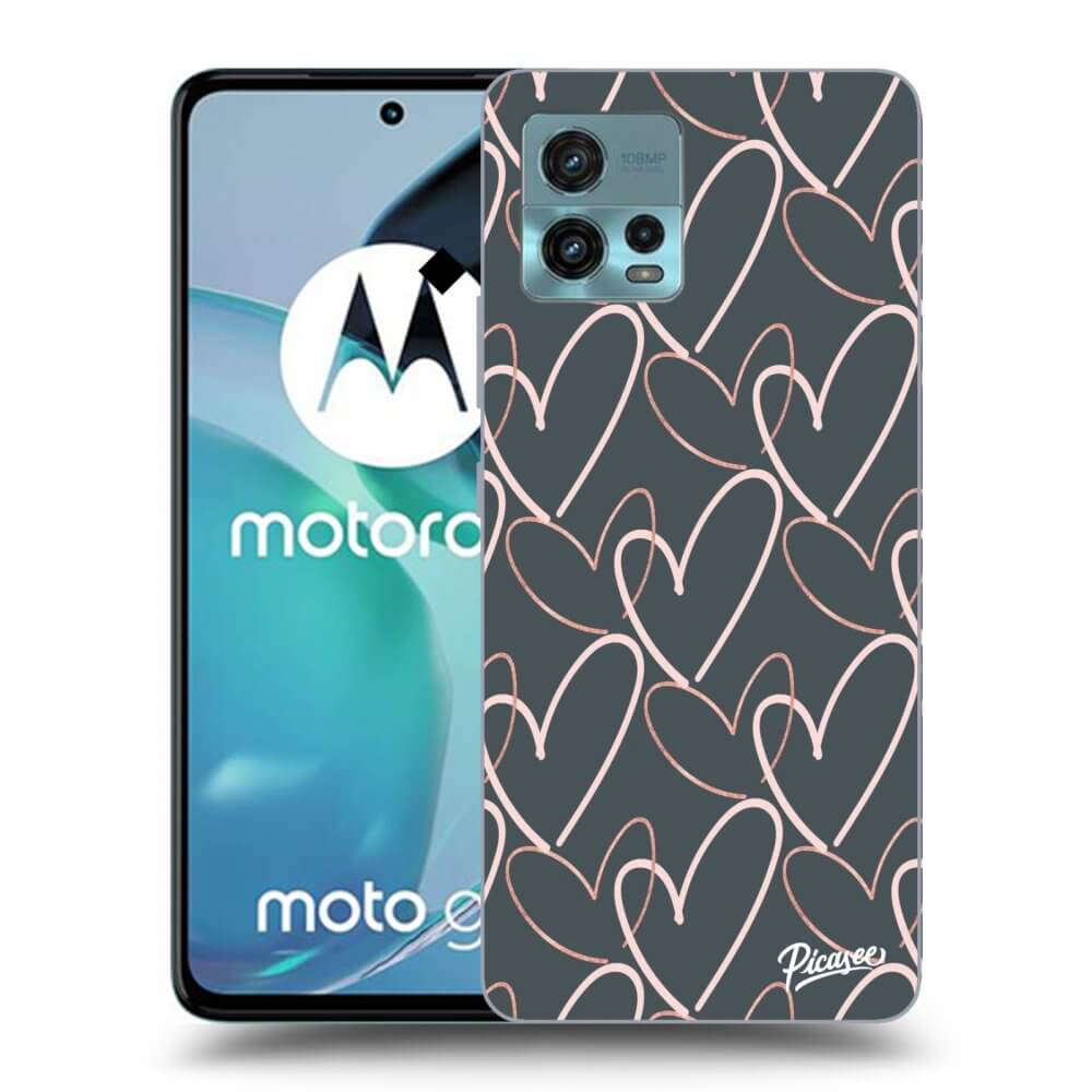 Picasee fekete szilikon tok az alábbi mobiltelefonokra Motorola Moto G72 - Lots of love