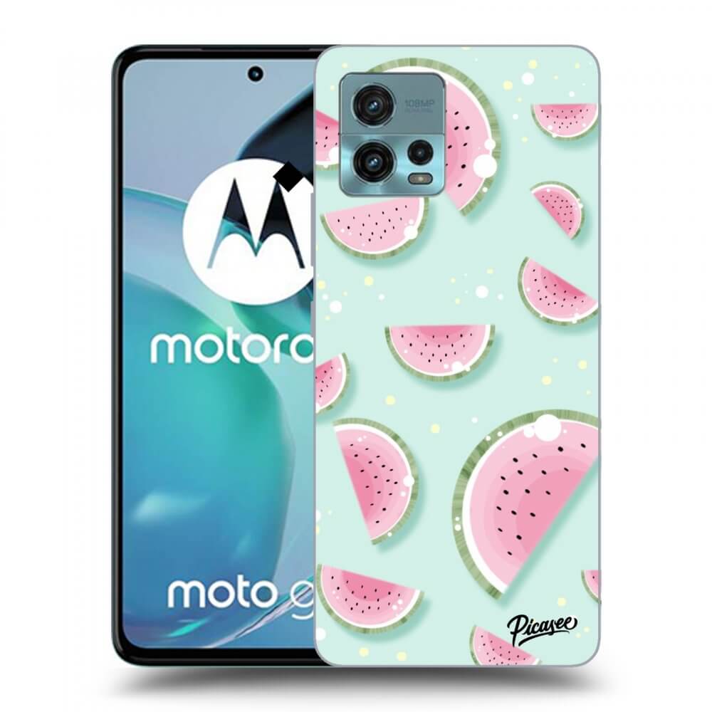 Picasee fekete szilikon tok az alábbi mobiltelefonokra Motorola Moto G72 - Watermelon 2