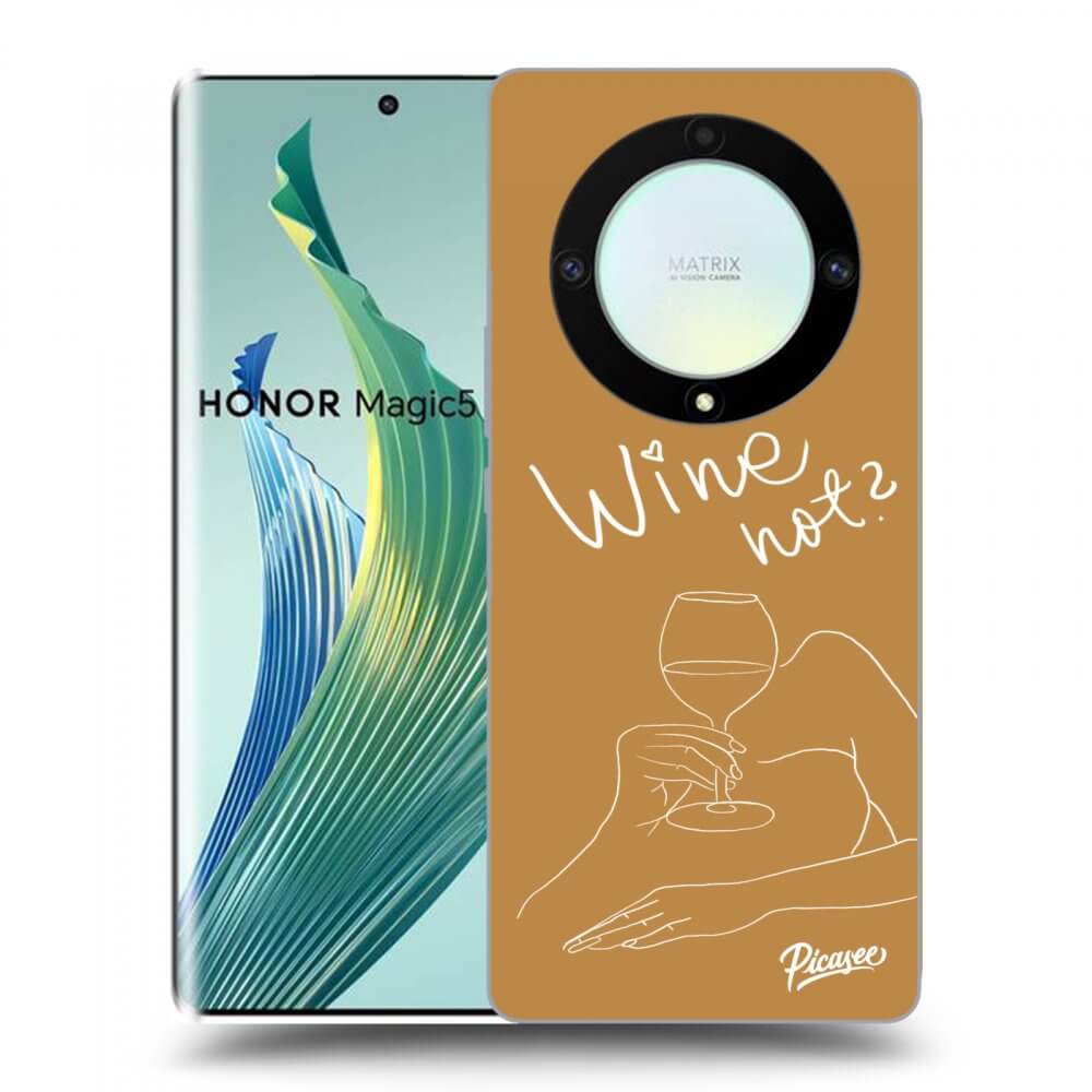 Picasee fekete szilikon tok az alábbi mobiltelefonokra Honor Magic5 Lite 5G - Wine not