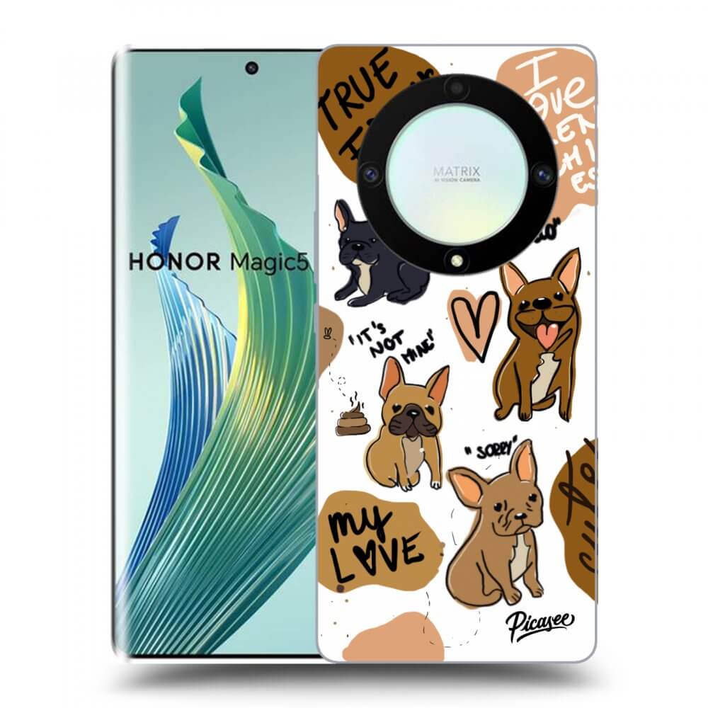 Picasee átlátszó szilikon tok az alábbi mobiltelefonokra Honor Magic5 Lite 5G - Frenchies