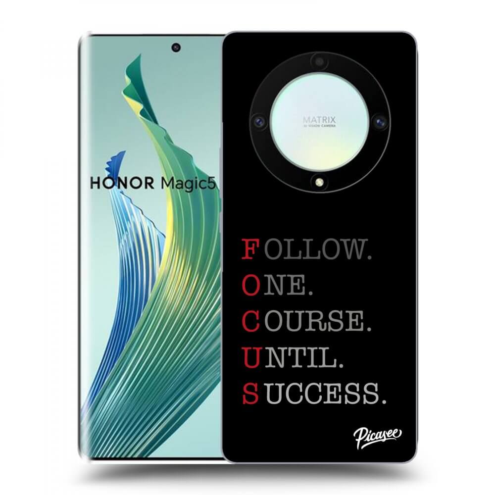 Picasee fekete szilikon tok az alábbi mobiltelefonokra Honor Magic5 Lite 5G - Focus