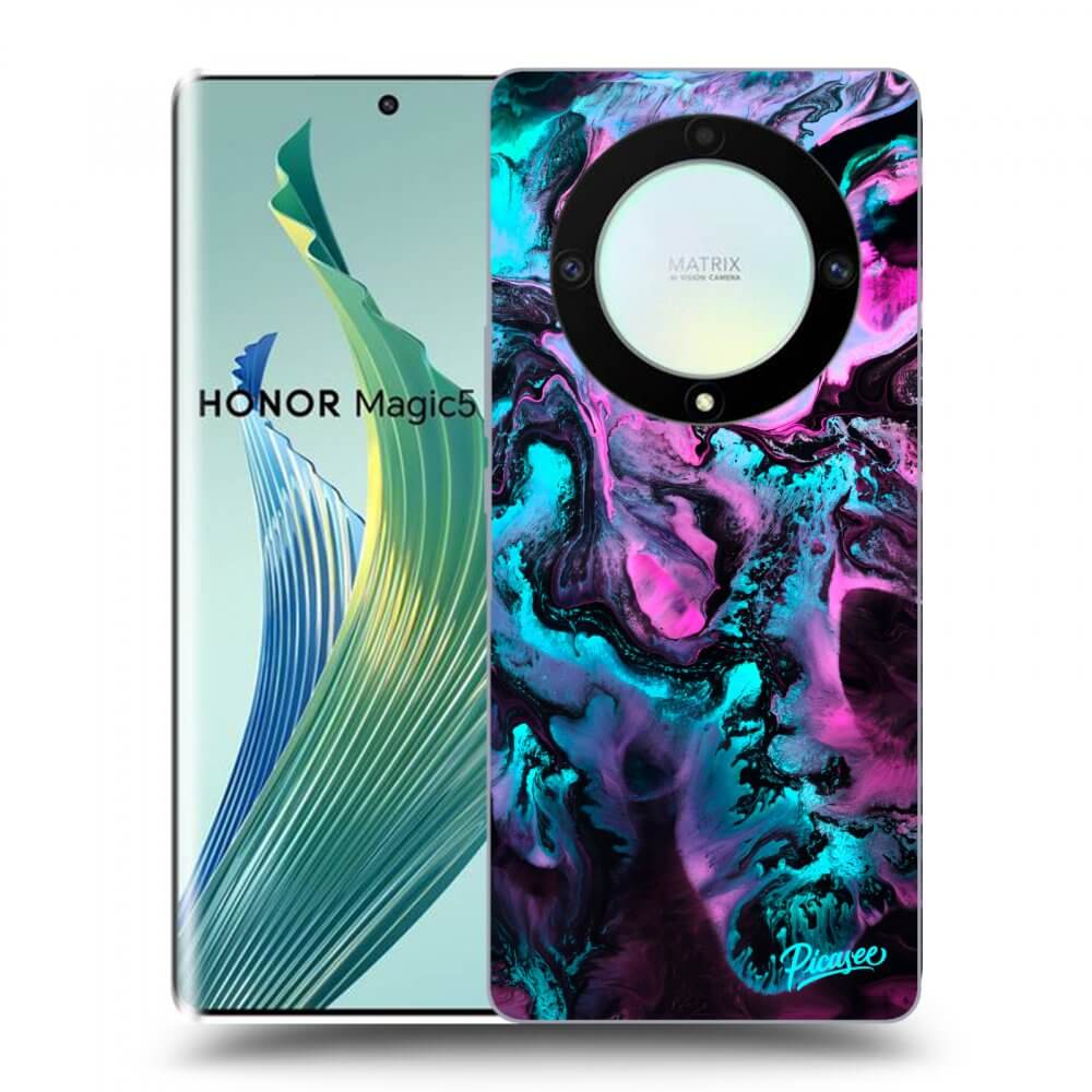 Picasee fekete szilikon tok az alábbi mobiltelefonokra Honor Magic5 Lite 5G - Lean