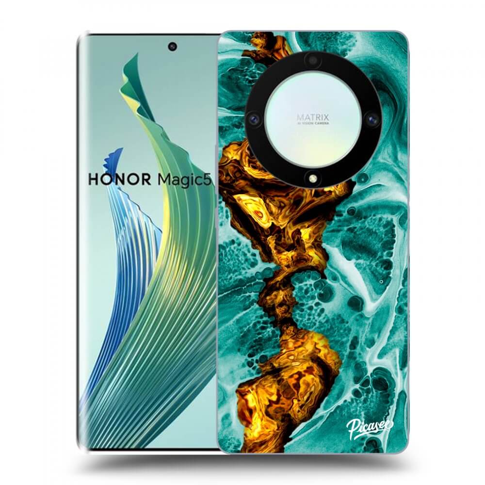 Picasee fekete szilikon tok az alábbi mobiltelefonokra Honor Magic5 Lite 5G - Goldsky