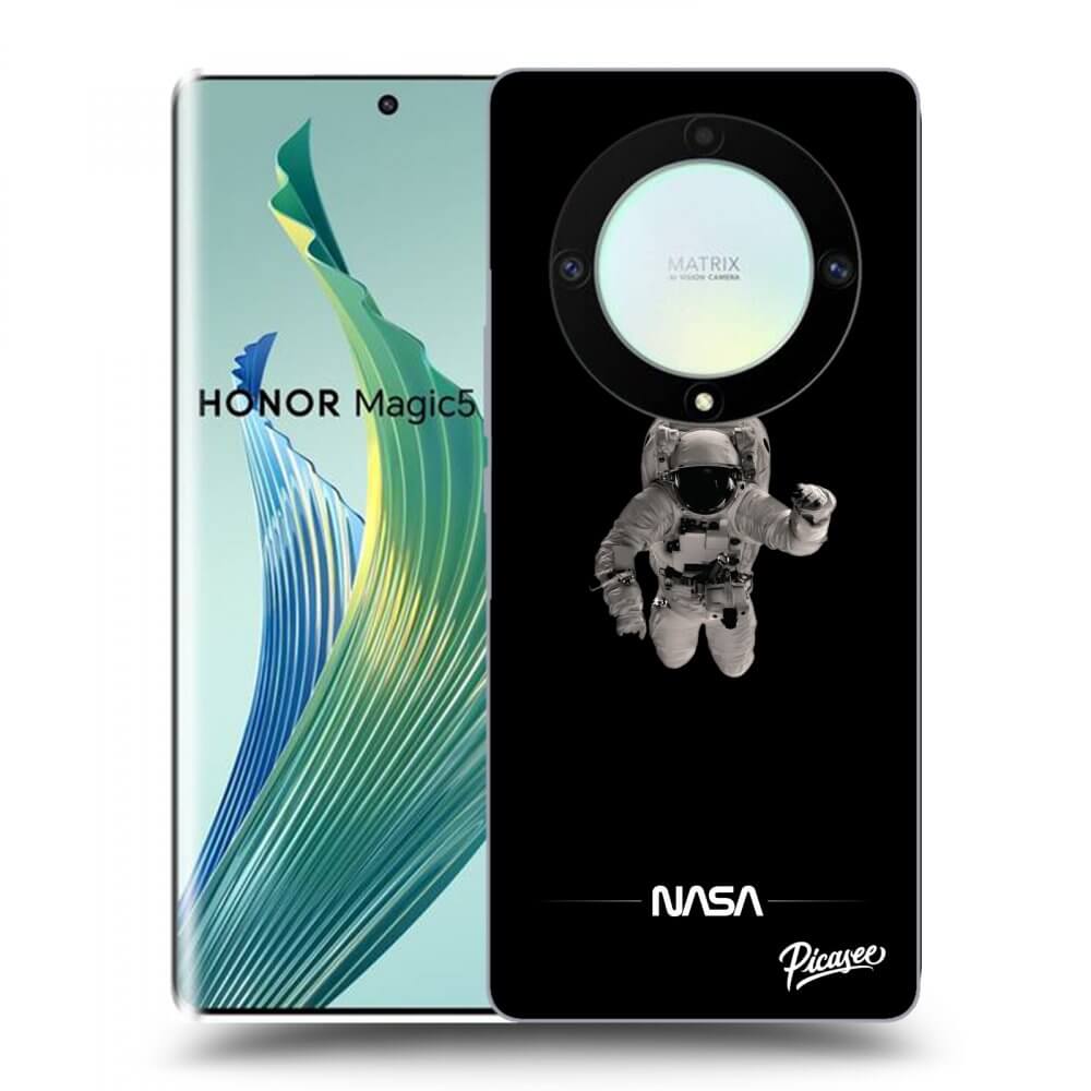 Picasee fekete szilikon tok az alábbi mobiltelefonokra Honor Magic5 Lite 5G - Astronaut Minimal