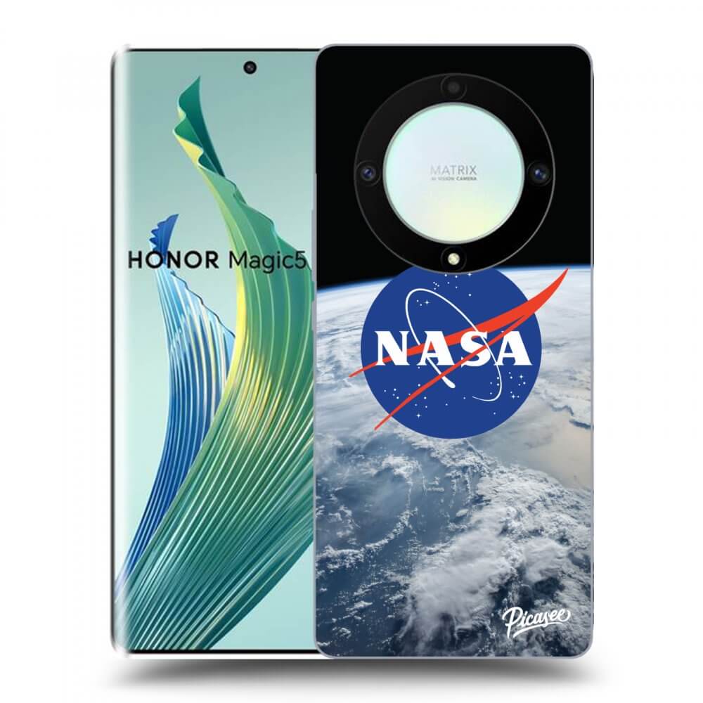 Picasee fekete szilikon tok az alábbi mobiltelefonokra Honor Magic5 Lite 5G - Nasa Earth