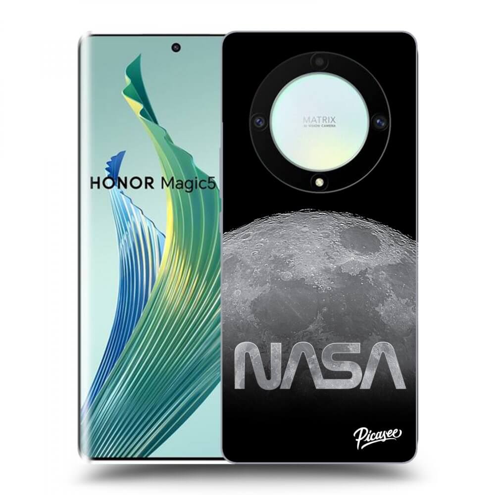Picasee fekete szilikon tok az alábbi mobiltelefonokra Honor Magic5 Lite 5G - Moon Cut