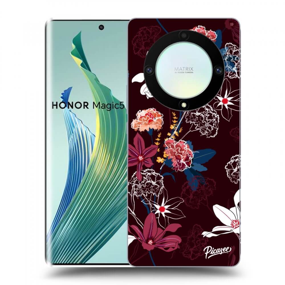 Picasee fekete szilikon tok az alábbi mobiltelefonokra Honor Magic5 Lite 5G - Dark Meadow
