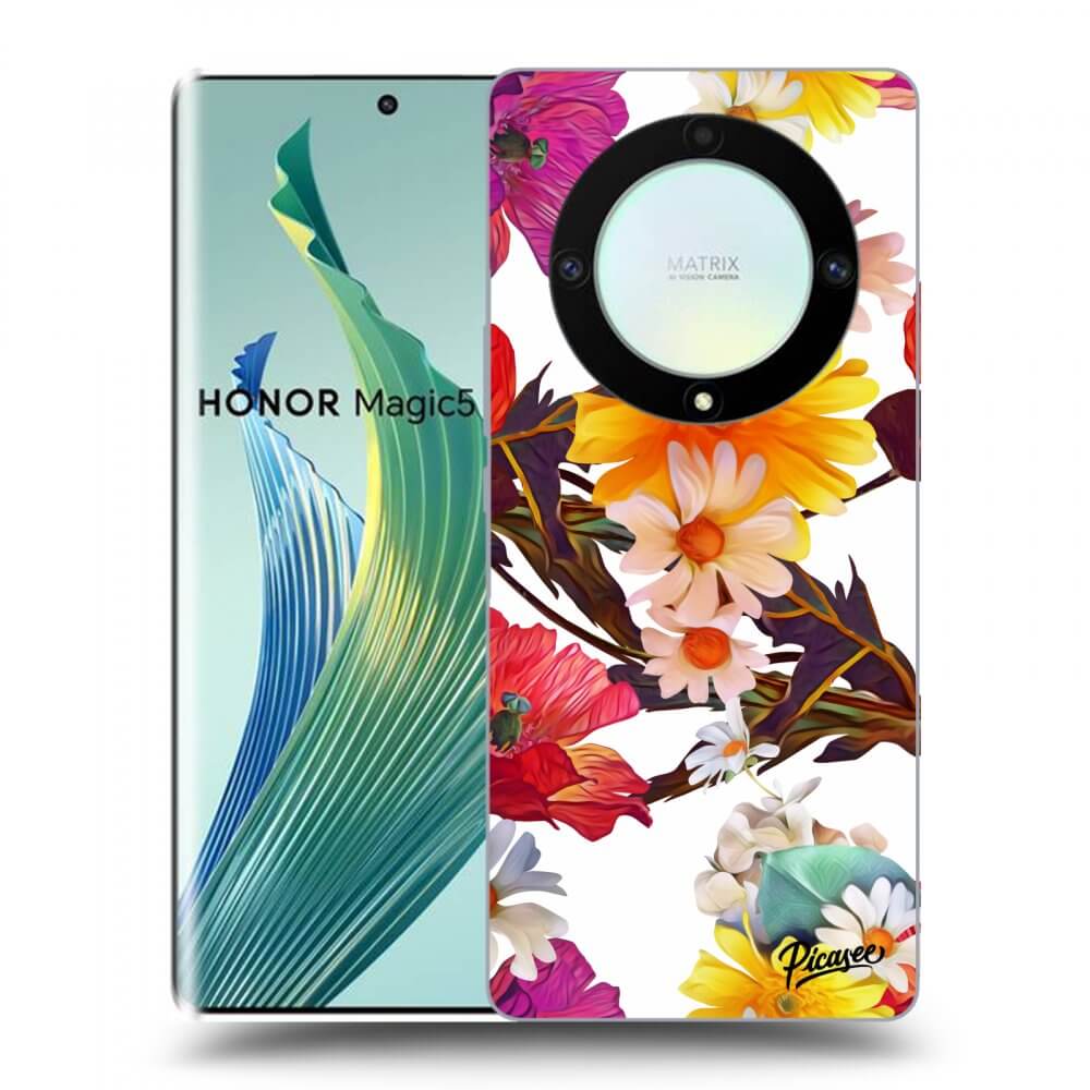 Picasee fekete szilikon tok az alábbi mobiltelefonokra Honor Magic5 Lite 5G - Meadow