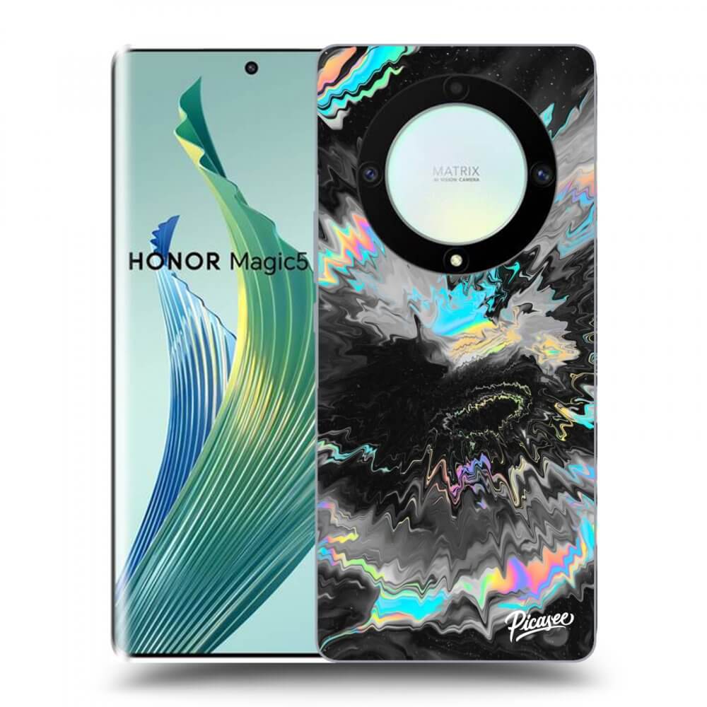 Picasee fekete szilikon tok az alábbi mobiltelefonokra Honor Magic5 Lite 5G - Magnetic