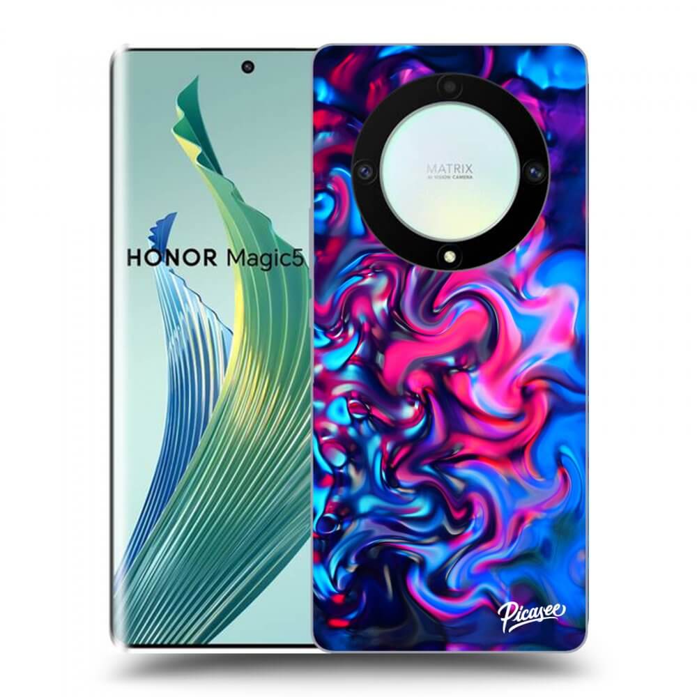 Picasee fekete szilikon tok az alábbi mobiltelefonokra Honor Magic5 Lite 5G - Redlight