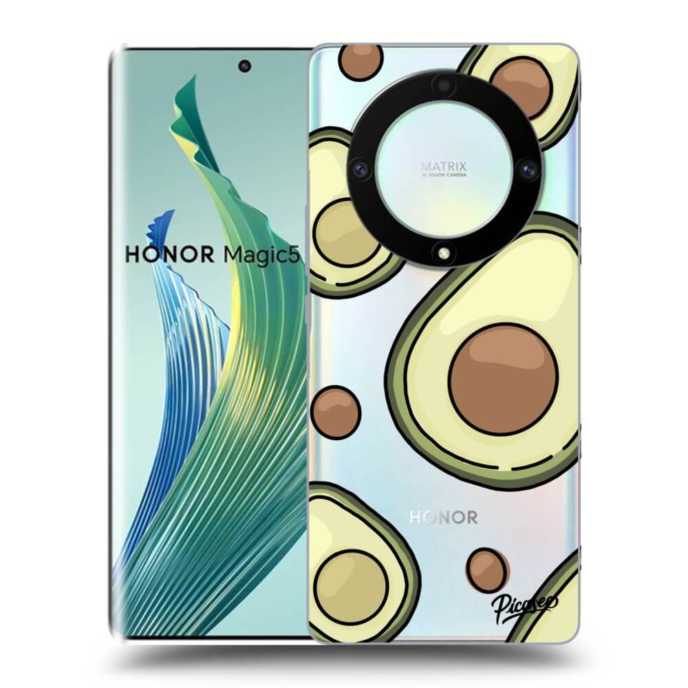 Picasee átlátszó szilikon tok az alábbi mobiltelefonokra Honor Magic5 Lite 5G - Avocado