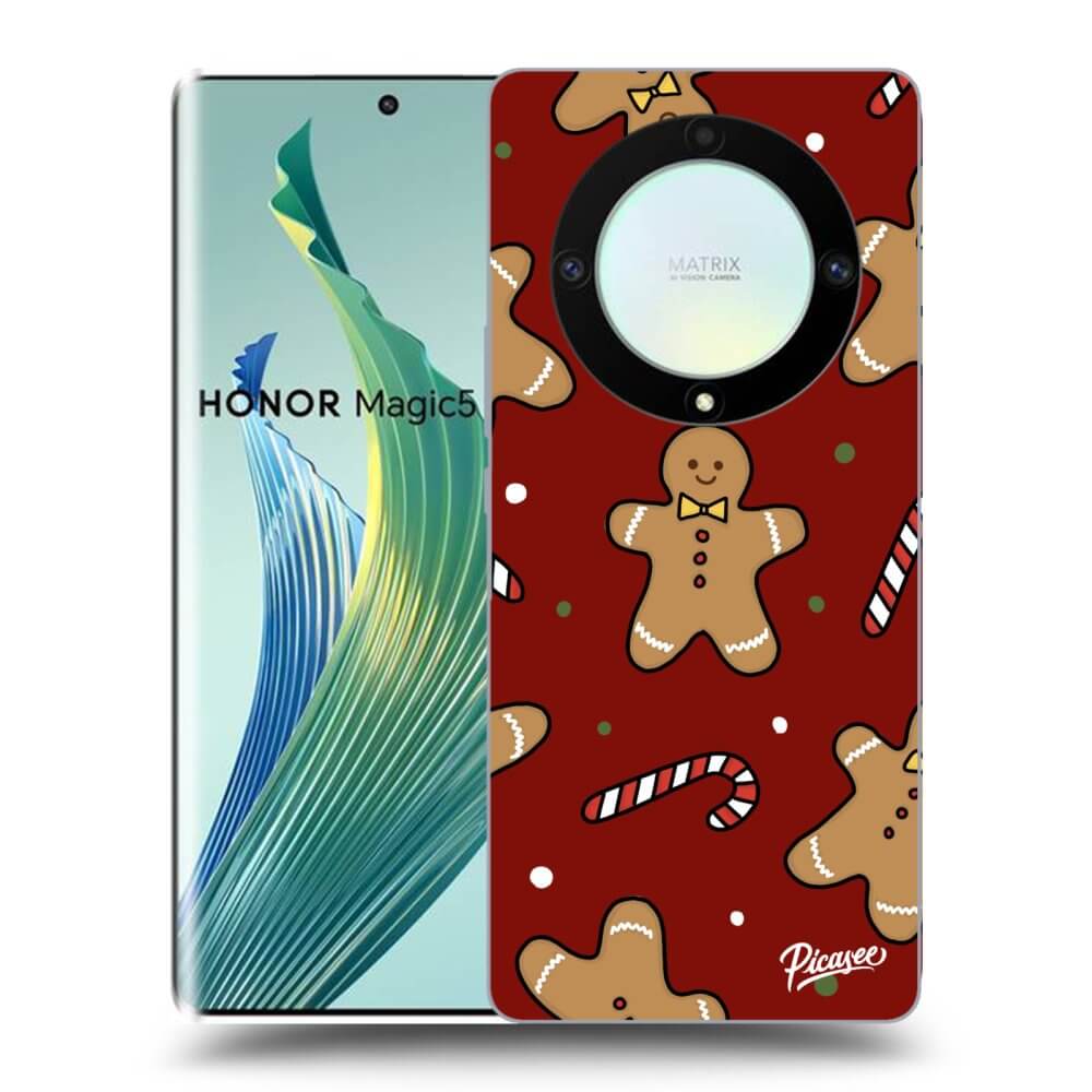 Picasee fekete szilikon tok az alábbi mobiltelefonokra Honor Magic5 Lite 5G - Gingerbread 2