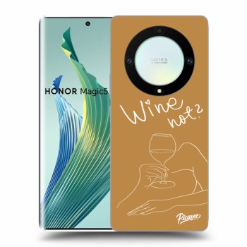 Picasee fekete szilikon tok az alábbi mobiltelefonokra Honor Magic5 Lite 5G - Wine not