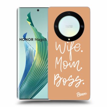 Picasee fekete szilikon tok az alábbi mobiltelefonokra Honor Magic5 Lite 5G - Boss Mama